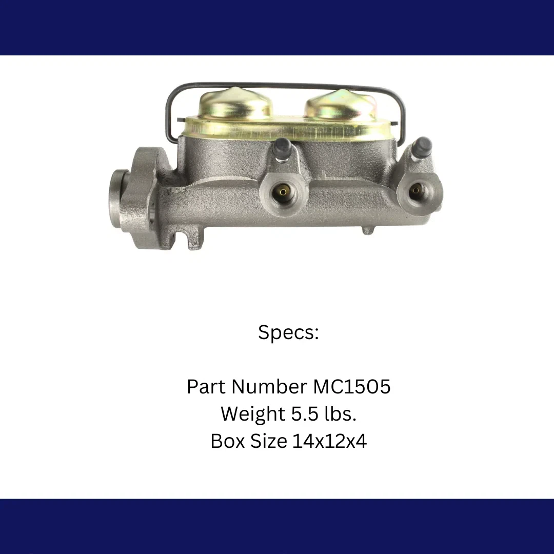 Universal 1_ Bore Drum Brake Master Cylinder w_ Bleeder Screws MC1505